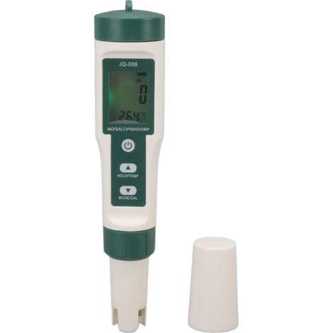 10-in-1 digitales Wasserqualitätsmessgerät: pH-Wert, TDS, EC, Salzgehalt, spezifisches Gewicht, ORP, Wasserstoffgehalt, spezifischer Widerstand, Temperatur, Nährstoffteststift (1/5)