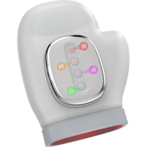 Massaggiatore manuale ad airbag, massaggiatore elettrico per mani con calore e compressione, dita separate 3 tipi di massaggio 3 temperature 5 livelli Automatico (1/5)
