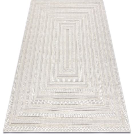 Tapis SANTO SIZAL 0999 géométrique blanc white 80x150 cm