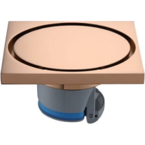 (Rose colored  A)Brass Shower Drainage Bathroom Floor Drain Tile Inserted Circular Deodorizing Floor Drain Grille 100X100cm (1/4)