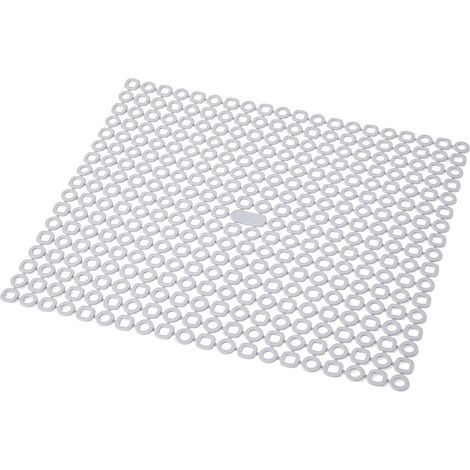 1 Tapis D'évier Découpable Cuisine 39,7x33,5x0,5 Cm Gris Protection Éviers