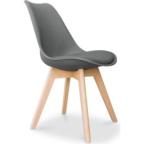 Sedia da pranzo - Stile scandinavo - Denisse Grigio scuro