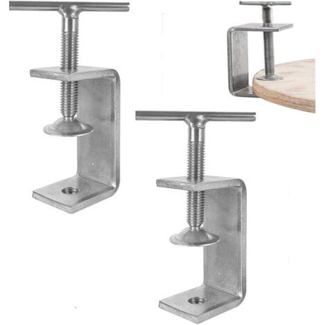 2 Pièces Ensemble Mini Serre Joint en c, 78 mm Acier Inoxydable Serre-joints c Robustes, Torsion à la Main Serre Joint pour Travail du Bois, Fabrication de Meubles, Bricolage
