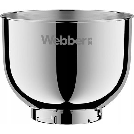 Recipiente INOX de 4L para procesadores de alimentos Webber SM15 y SM16 - Recipiente original, espacioso (1/3)