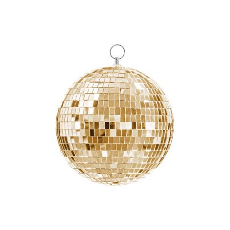 Decoración colgante Bola de discoteca, dorada, 20 cm (1/4)