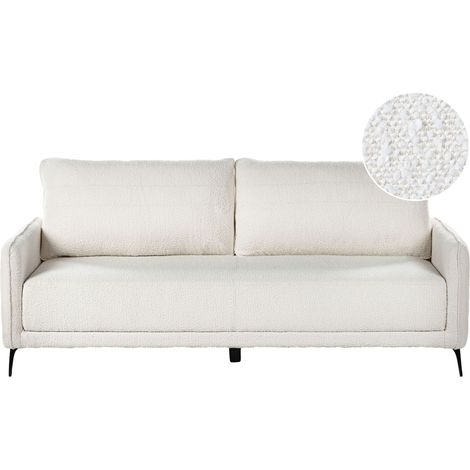 Schlafsofa 3-Sitzer HEMING Bouclé Cremeweiß (1/5)
