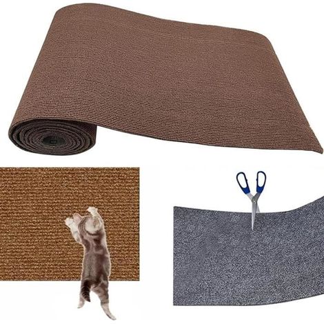 Tapis à Gratter pour Chat, Bricolage Tapis Découpable Auto-Adhésif, Grattoir Mural Facile à Utiliser, RéSistant à l'usure 40100 (1/4)