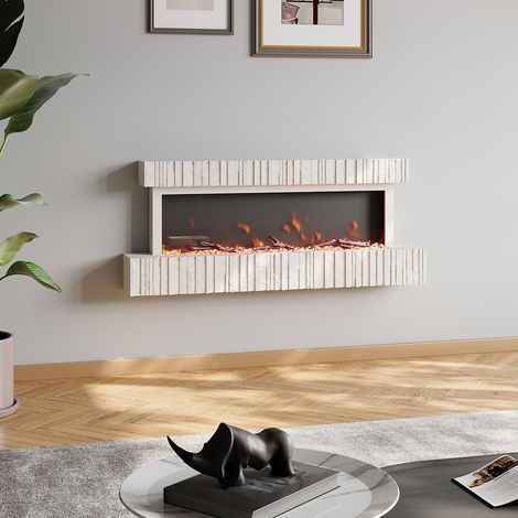 Wall Mounted Electric Fireplace with Remote Control (1/5)