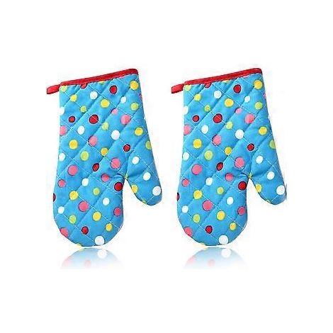 Ofenhandschuhe, hitzebeständige Ofenhandschuhe, Topflappen und Ofenhandschuh zum Kochen, rutschfeste Ofenhandschuhe mit Baumwollfutter