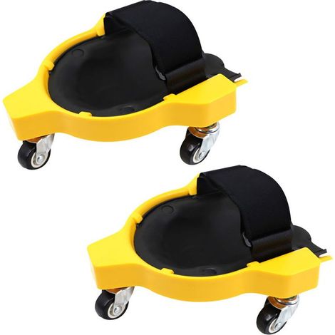 EASYCOMFORT Genouillères à roulettes pour carrelage et sol - Genouillères de sécurité universelles avec 6 roulettes pivotantes pour travaux de construction et pose de revêtements (1/5)