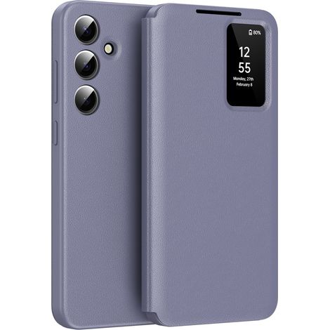 Étui portefeuille Smart View pour Samsung Galaxy S25 FE, violet
