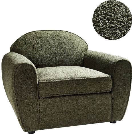 Armchair ELLEDE Boucle Dark Green