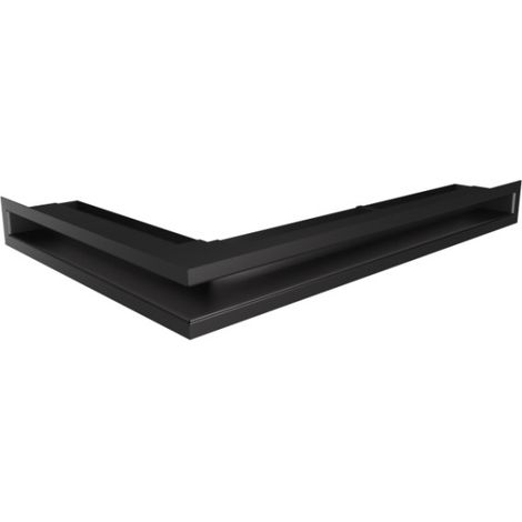 Griglia di ventilazione Angolare per camino 60x600x400 - Loft Angle destra nera (1/5)