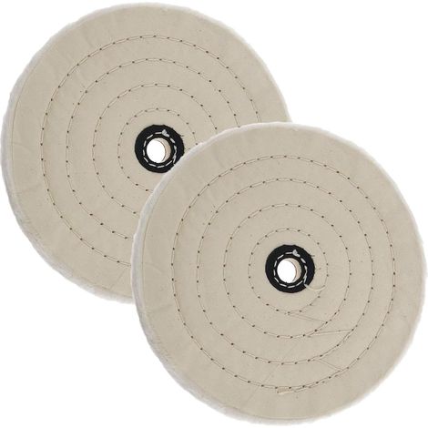 2 Disques de Polissage en Coton Spirale de 150mm, 50 Couches, Avec Trou D'axe de 1,27 cm, pour Outils de Ponçage de Table (1/5)