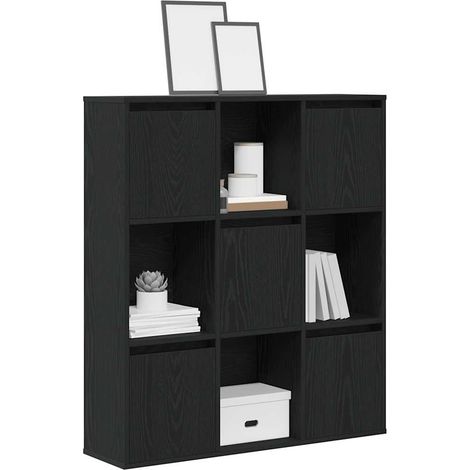 Bücherregal Schwarz Eichen-Optik 89x24x101,5 cm Holzwerkstoff