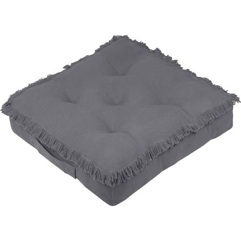 Coussin de sol Franges en coton Uni (1/2)