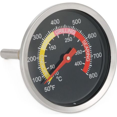 Thermomètre pour barbecue - Thermomètre pour barbecue au charbon de bois - Thermomètre à fumée - Indicateur de température (Fahrenheit et chaleur) - Thermomètre de four en acier inoxydable - Thermomèt (1/4)