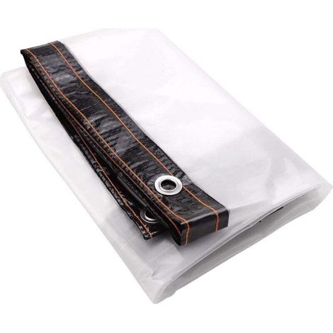 piece (1.52m) transparent polyethylene tarpaulin, waterproof, dustproof and rainproof - with eyelets - suitable for greenhouses, gardens and terraces (1/4)