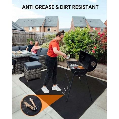 Tapis de Barbecue - 50''36'' - Résistant au feu - Tapis de Protection de Sol - Tapis de Protection d'extérieur pour Barbecue à gaz au Charbon de Bois (1/4)