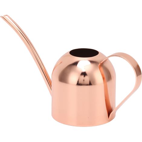 Arrosoir à long bec pour plantes d'intérieur et d'extérieur, idéal pour bonsaïs et autres plantes d'intérieur et d'extérieur. Acier inoxydable or rose. (1/5)
