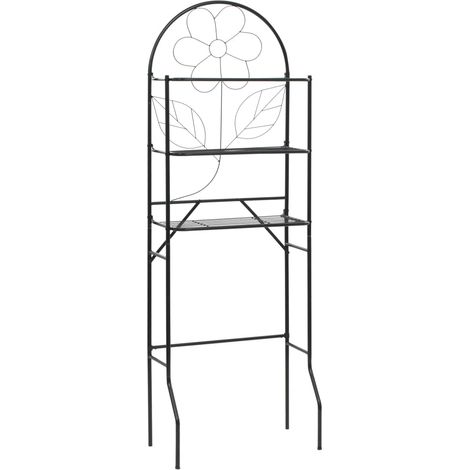 Estante para inodoro negro 60x33x174 cm vidaXL (1/2)