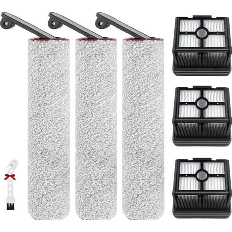 Zubehör für Dreame H12 Pro / H12 Dual – Ersatzteile für Nass- & Trockensauger: 3 rotierende Bürsten + 3 HEPA-Filter + 1 Bürste