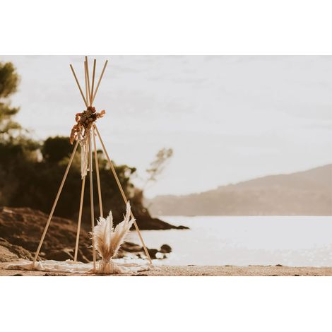Tableau sur toile tipi pampa 30x45 cm - Impression sur Toile Murale Décorative - Image imprimée en HD sur Toile - Toile sur Châssis en Bois FSC - Fabriqué en France