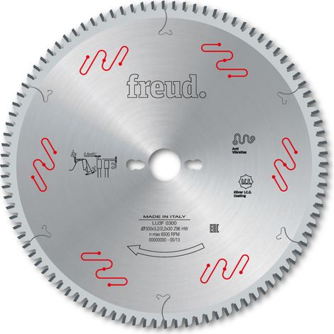Lame trapèze plate pour mélaminés haute pression HPL FREUD - Ø350 3,5/2,5 AL30 Z108 TP- - F03FS05124 -LU3F 0400