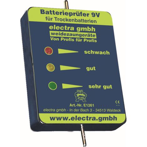 Electra Batterieprüfer 9 V für Trockenbatterien