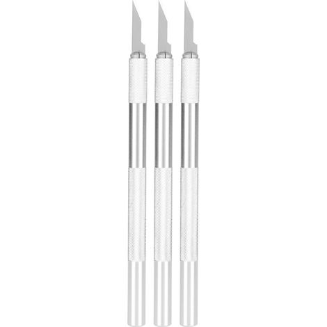 Ensemble de 3 couteaux à sculpter, tampons en caoutchouc, bricolage artistique, acier inoxydable, découpe multi-usages JS306