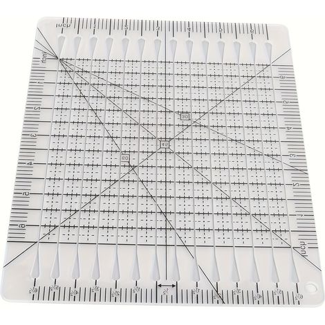 Règle de coupe carrée - Règle de couture de 25 cm - Règle pour patrons de vêtements - Règle pour patchwork (1/5)