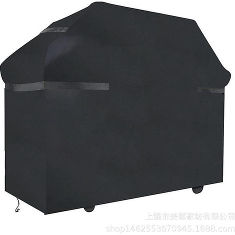 Housse de barbecue 210D Oxford, protection extérieure, noir, 145x61x117 cm (1/4)