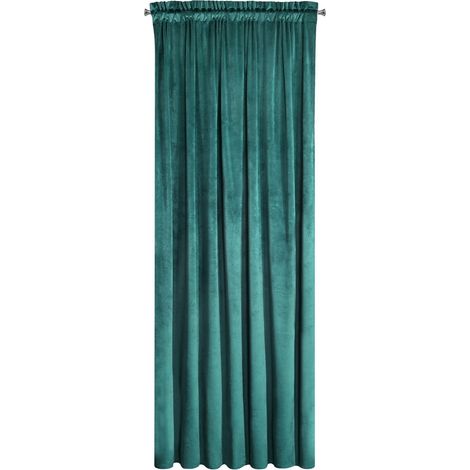 Rideau 140x270 Mélanie, turquoise, velours foncé, prêt à coller, Eurofirany (1/5)