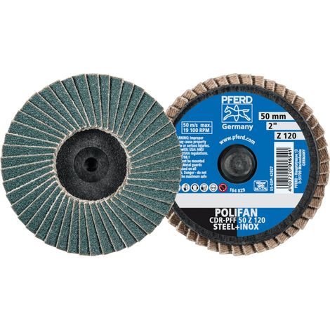 PFERD TOOLS COMBIDISC Zirkon Mini-POLIFAN CDR Ø 50mm Z120 für gehärteten Stahl 10 Stk (1/5)
