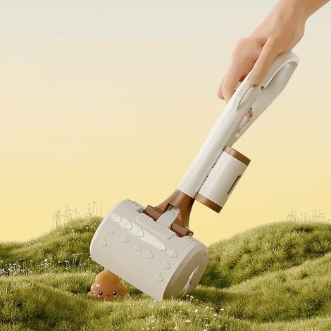Pelle à déjections canines portable pour promenades en plein air et utilisation à la maison, outil de ramassage des déjections canines domestiques avec longue poignée, fournitures essentielles pour un (1/5)