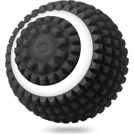 Balle de massage vibrante 4 vitesses Yoga Ball avec forte intensité pour la tension musculaire et le soulagement de la douleur, massage pour jambes, dos, plantaire, rechargeable par USB (noir)