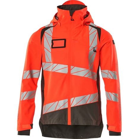Mascot Hard Shell Jacke mit leichtem Futter Jacke 19301 Gr. 4XL, hi-vis rot/dunkelanthrazit (1/5)