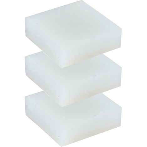 Coussinet en silicone translucide (100 x 100 x 10 mm, 3 unités, 100 x (1/5)
