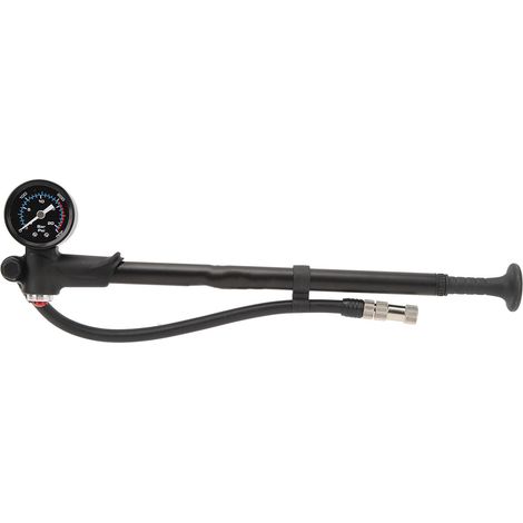 Pompe à vélo portable en alliage d'aluminium avec manomètre pour amortisseurs pneumatiques et fourches avant (1/5)