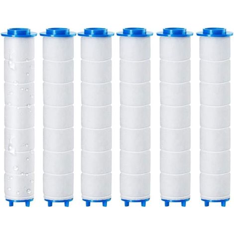 6 pezzi 9,5 x 2 cm Filtro doccia sostituibile, Filtro doccia per soffione doccia staccabile, osmosi inversa, cloro e fluoro e filtrazione delle particelle (9,5 x 2 cm)