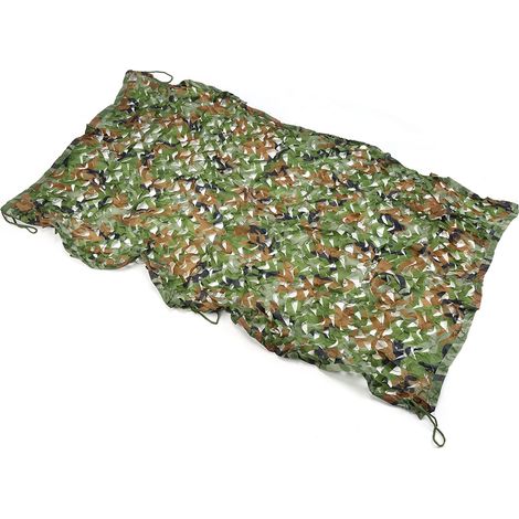 1M x 2M Filet de camouflage woodland pour extérieur, camouflage militaire chasse camping jungle, filet tactique vert forêt (1/5)