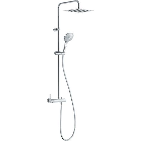 TRES 08119302 LEX-ALP Conjunto De Grifo Monomando Mural De 2 Vías para Ducha Color Cromo - ref: 8119302