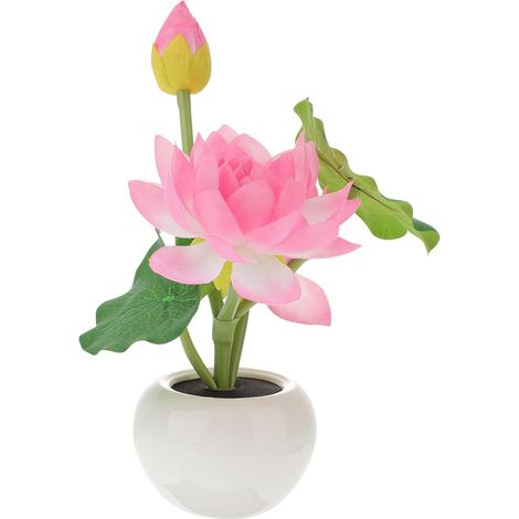 Lampe de Nuit LED 3 Têtes de Lotus Décoration D'Intérieur (1/5)