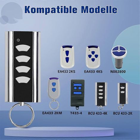 Remote Control for Entrematic RCU 433-4K,RCU 433-2K,EA433 2KM,433.92 Rolling Code Garage Remote Cont