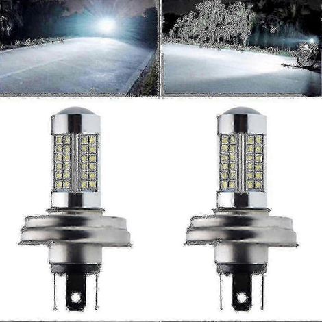 Lot de 2 lampes LED P45T R2 pour feux de route/croisement de moto, diode électroluminescente 12 V