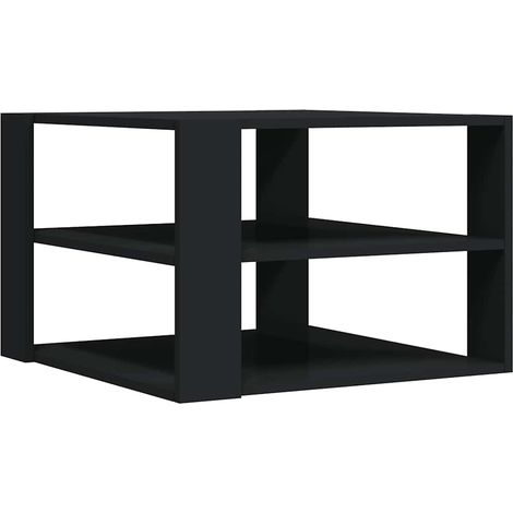 Maison Exclusive - Couchtisch Schwarz 58x58x40 cm Holzwerkstoff