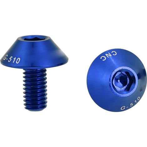 GUB G-510 2 pièces M5 12mm vélo vélo bouteille d'eau porte-Cage support vis boulons (bleu) (1/5)