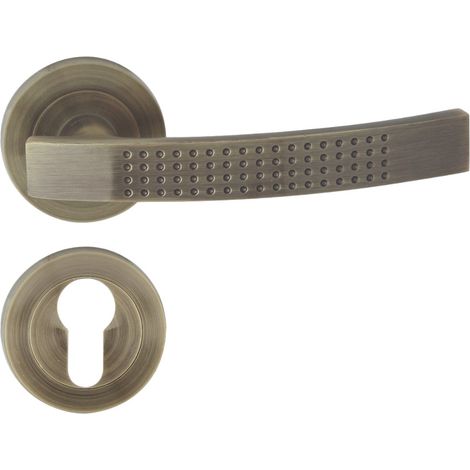 DOMINO Poignée de porte ALMA-R ECO M3 PZ Poignée avec plaque PZ pour cylindre profilé Bronze (1/5)