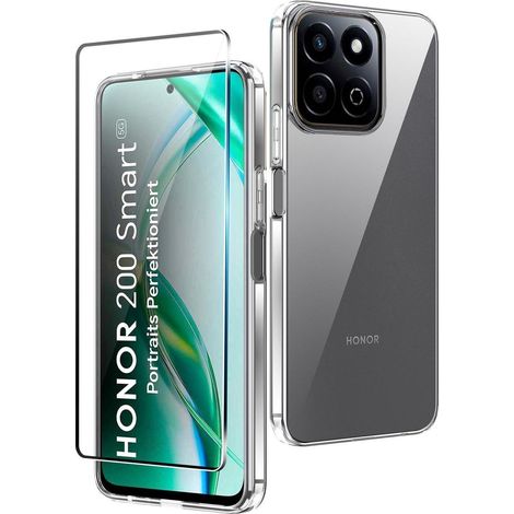 TPU Handyhülle Honor 200 Smart 5G mit Glasfolie, transparent