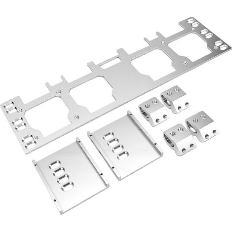 Modular Toolbox Mounting Plate, Aluminum Alloy Mounting Bracket with Locking Slot for Packaging Toolbox, Storage Organizer (1/5)